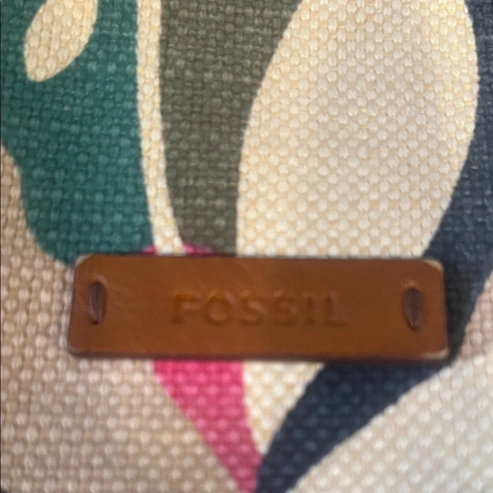 Fossil Rachel Colorful Leaf Pattern Tote Bag